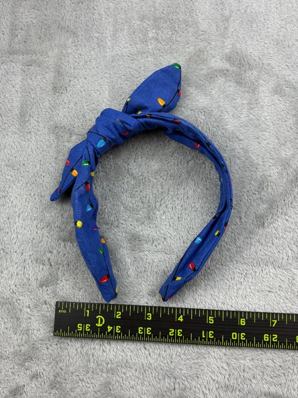 Christmas Lights Top Knot Headband Adult Size - Picture 2 of 6